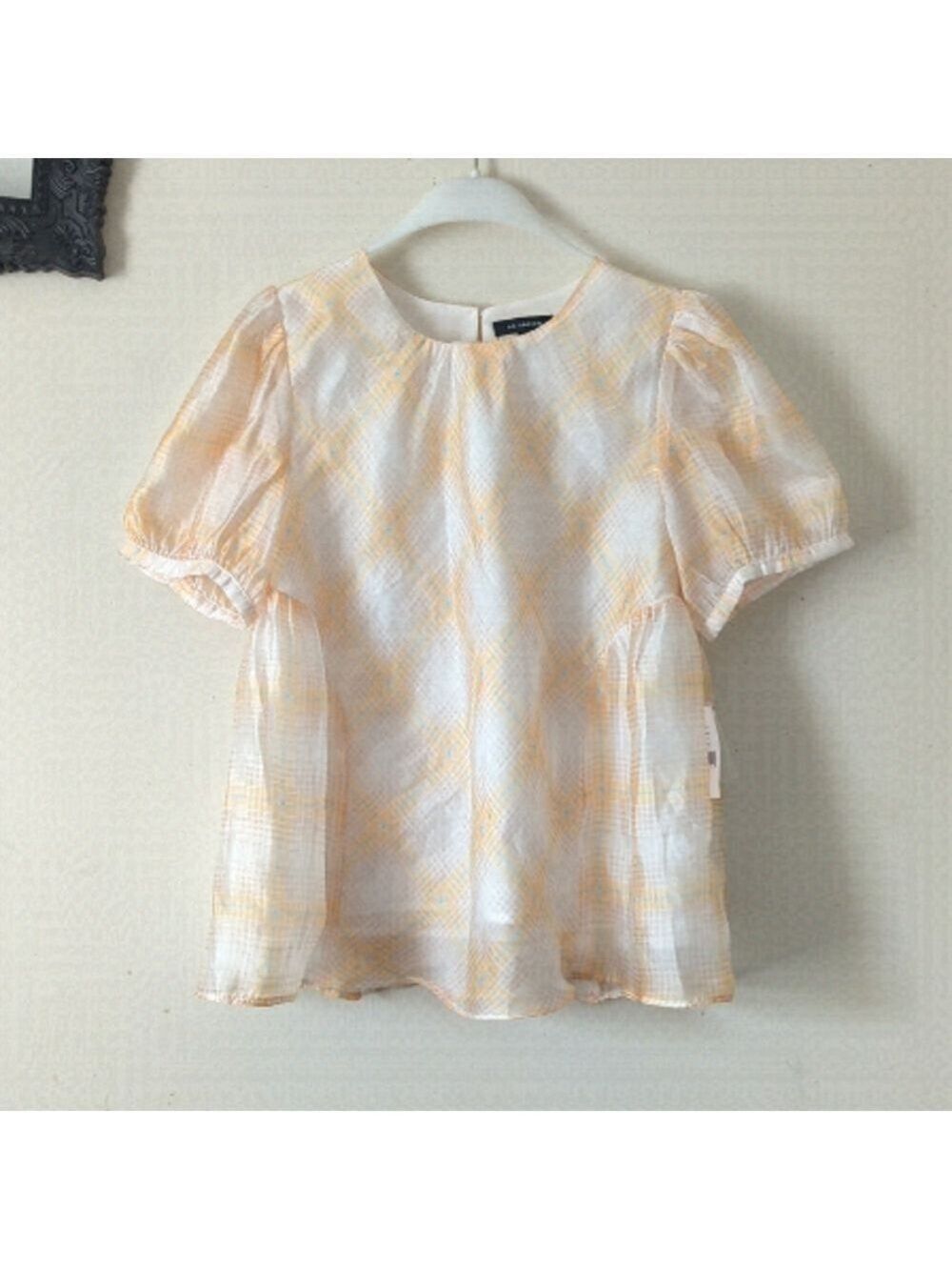 En Saison Yellow Plaid Top